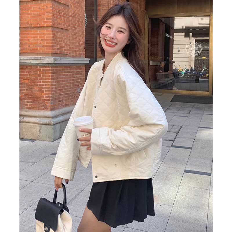 スタンドカラーキルティングジャケット(2colors)