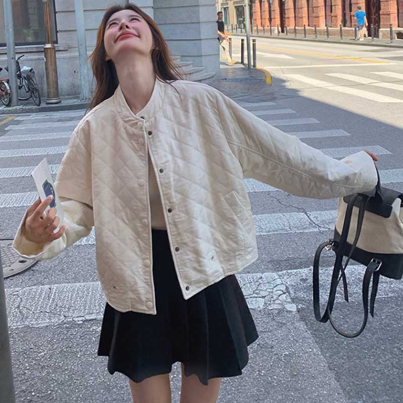 スタンドカラーキルティングジャケット(2colors)