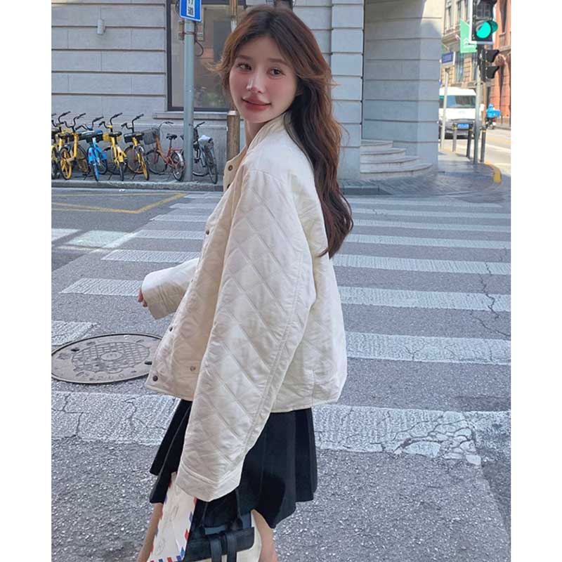 スタンドカラーキルティングジャケット(2colors)