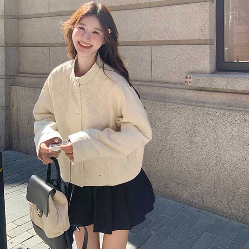 スタンドカラーキルティングジャケット(2colors)