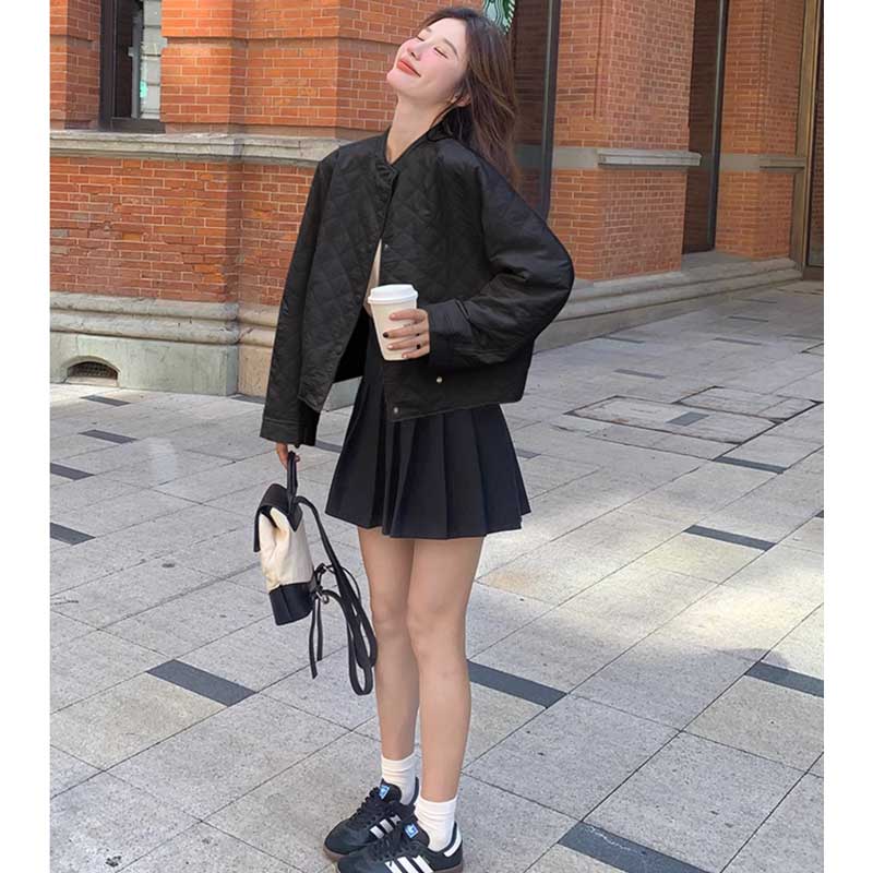 スタンドカラーキルティングジャケット(2colors)