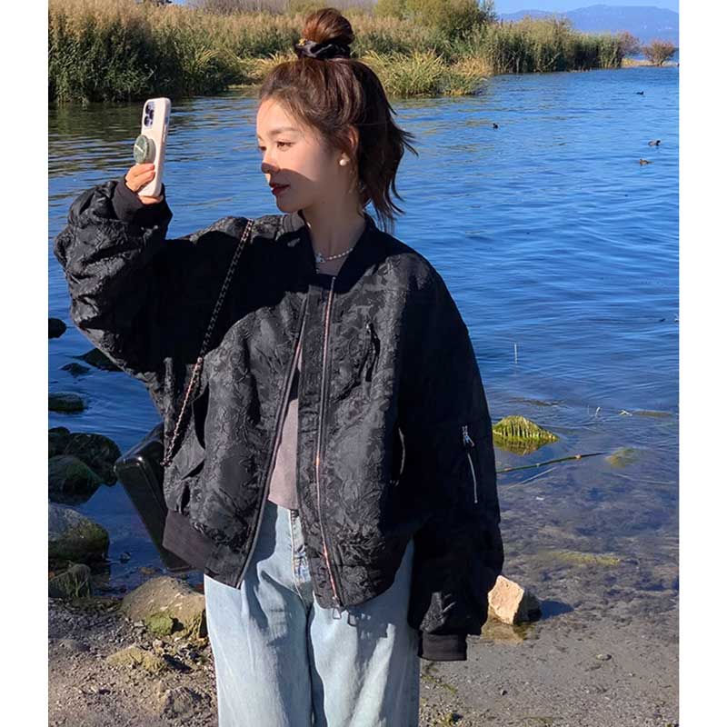 ギャザースリーブブルゾン