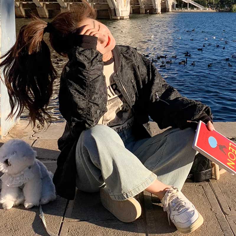 ギャザースリーブブルゾン