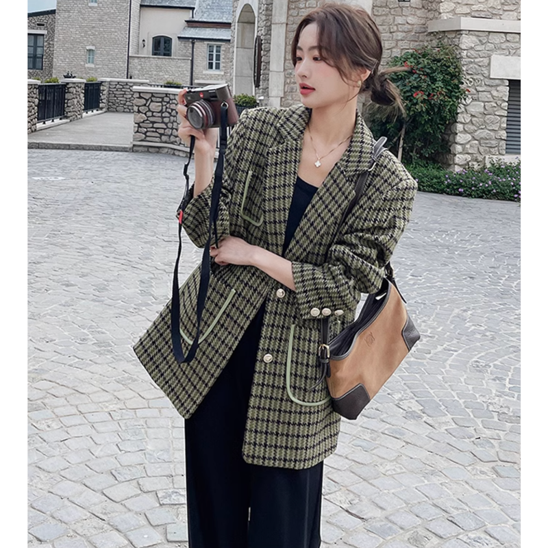 グリーンチェックジャケット