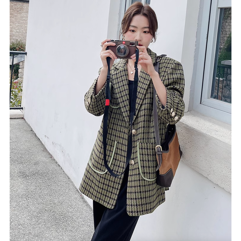 グリーンチェックジャケット