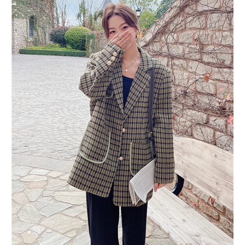 グリーンチェックジャケット