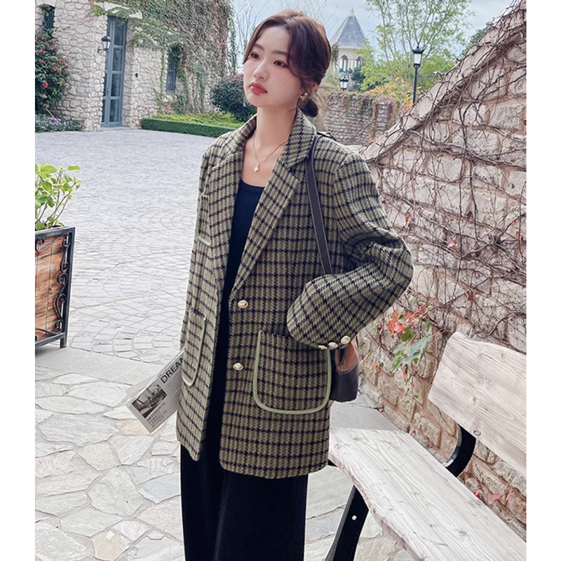 グリーンチェックジャケット