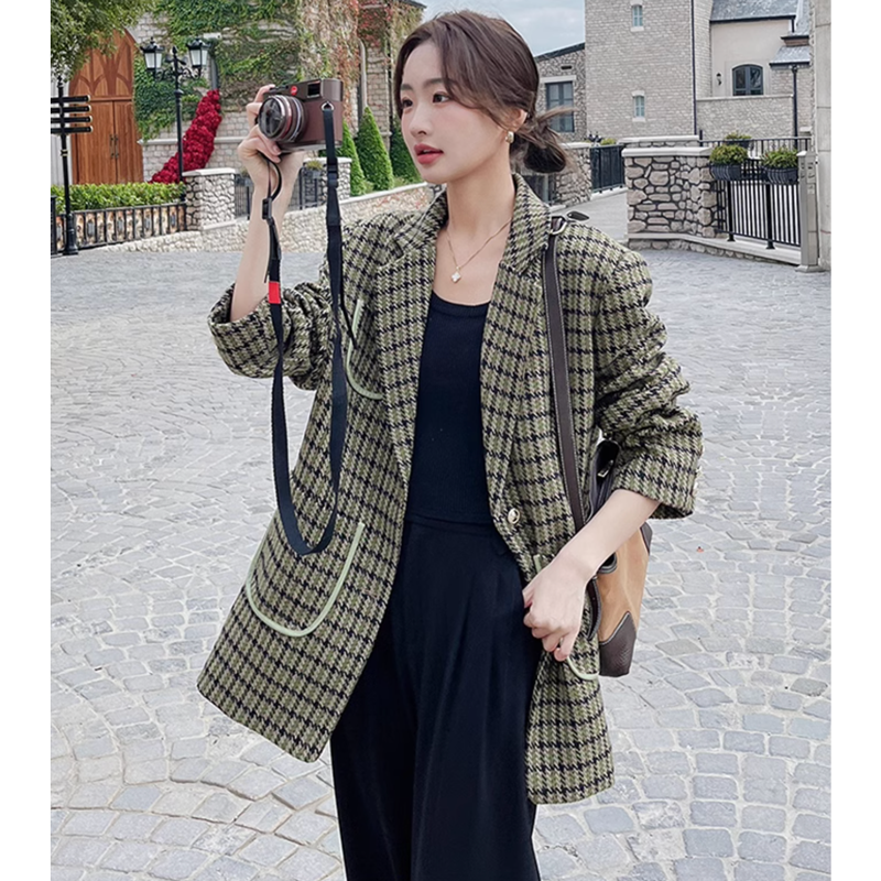 グリーンチェックジャケット