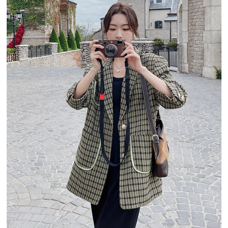 グリーンチェックジャケット