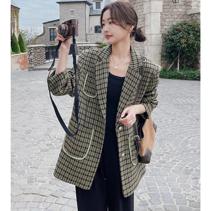 グリーンチェックジャケット