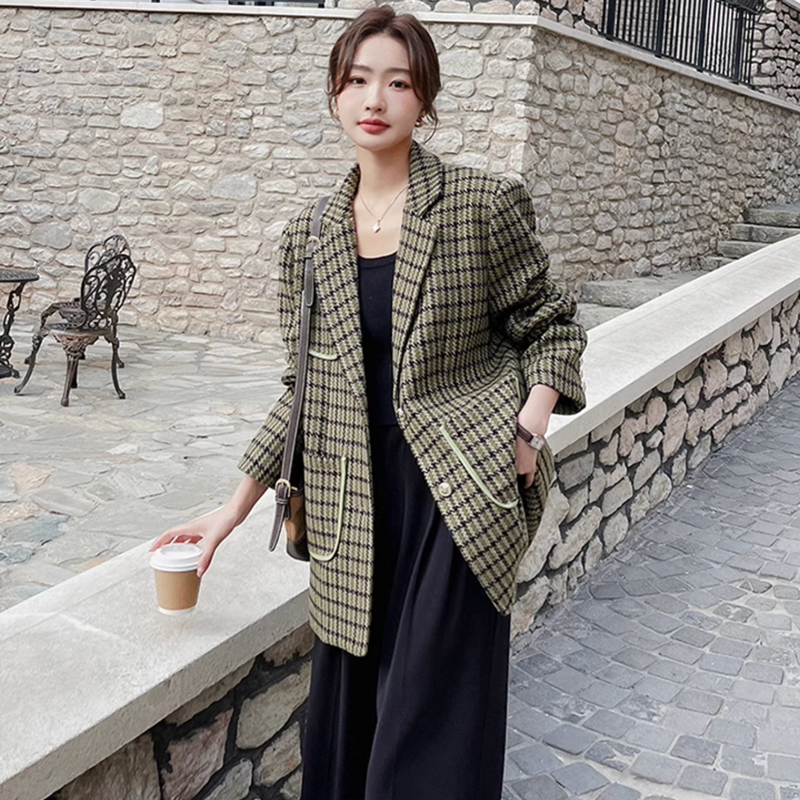 グリーンチェックジャケット