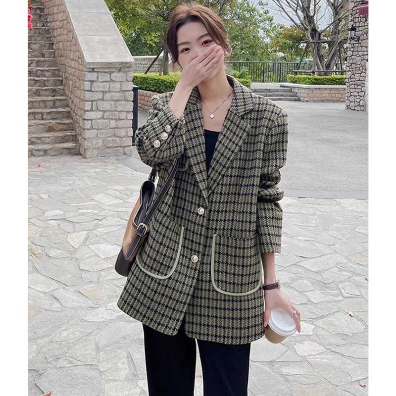 グリーンチェックジャケット