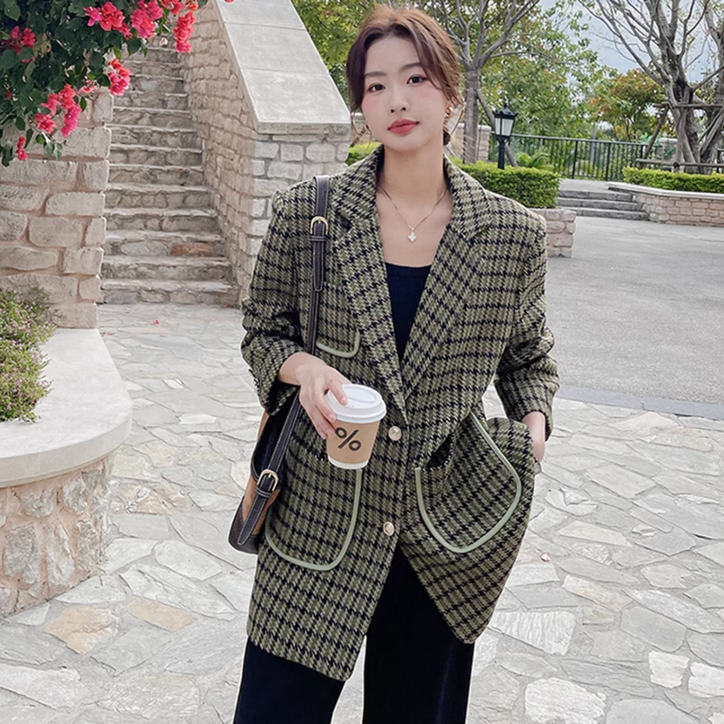 グリーンチェックジャケット