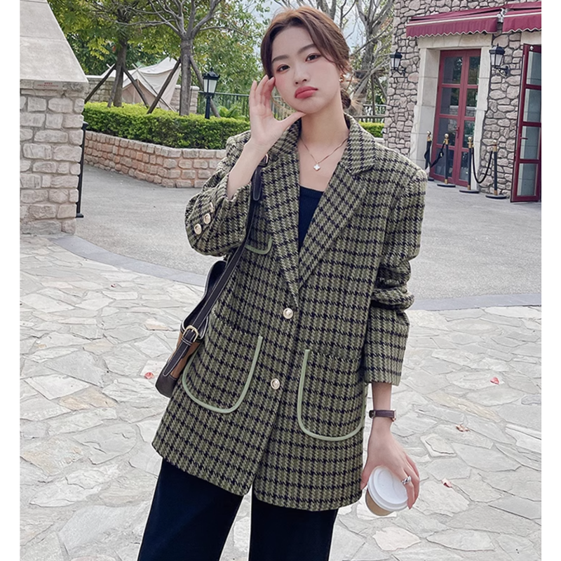 グリーンチェックジャケット