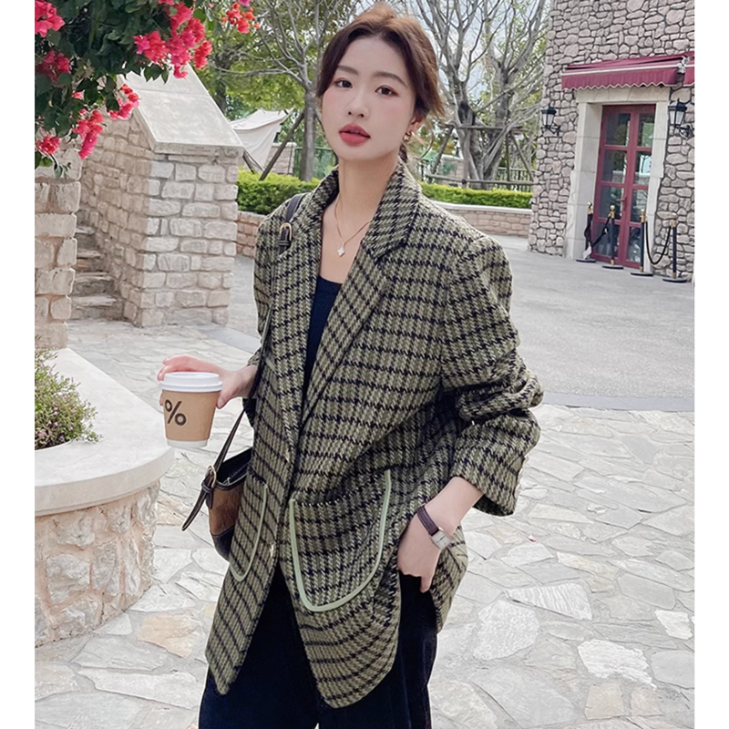 グリーンチェックジャケット