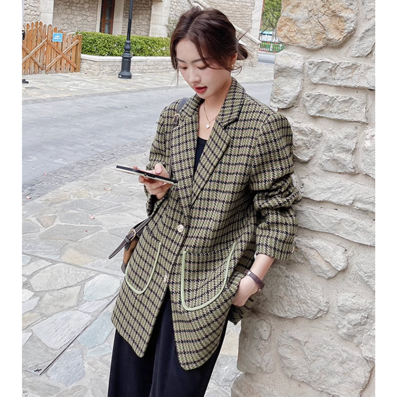 グリーンチェックジャケット