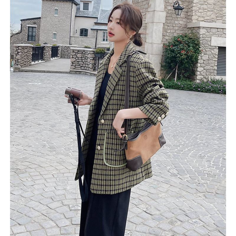 グリーンチェックジャケット