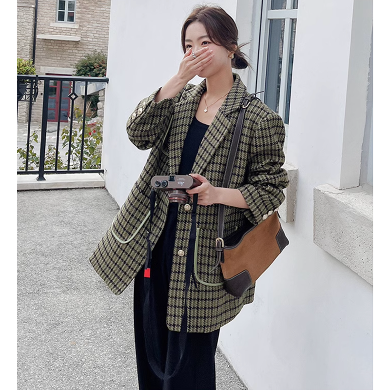 グリーンチェックジャケット