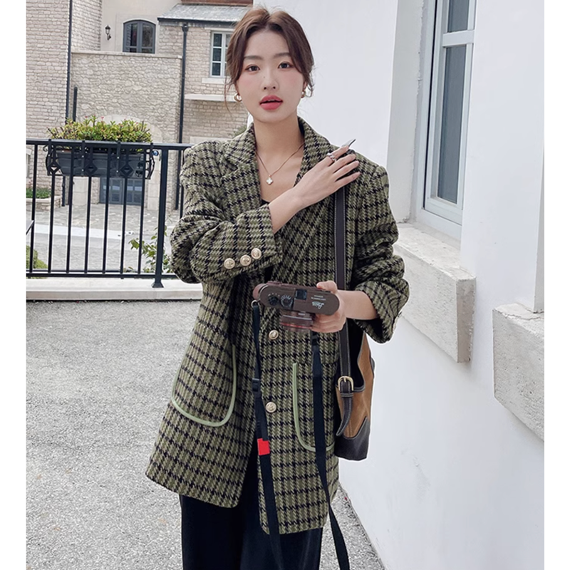 グリーンチェックジャケット