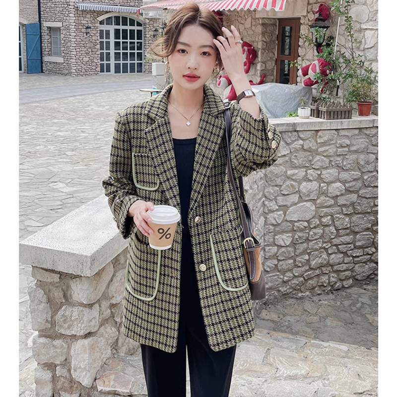 グリーンチェックジャケット