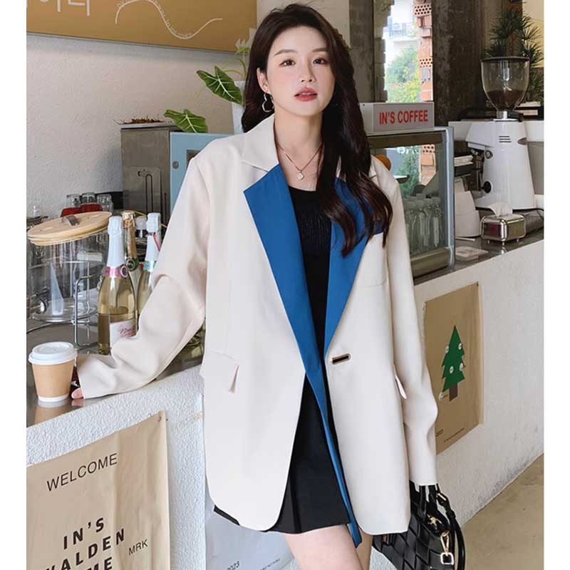 コントラストラペルジャケット