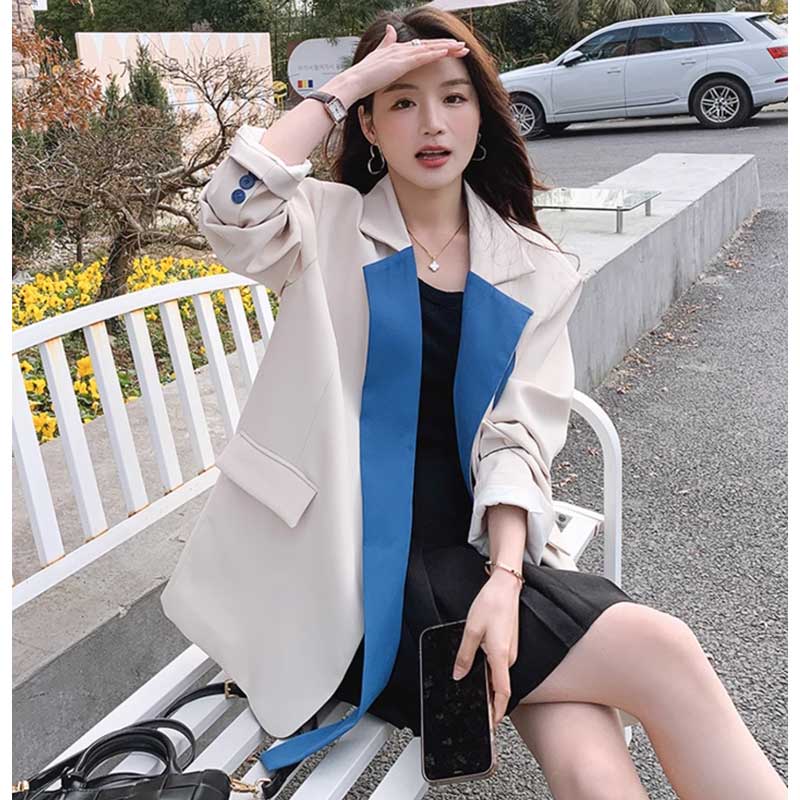 コントラストラペルジャケット