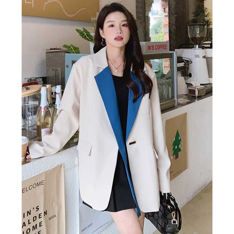 コントラストラペルジャケット