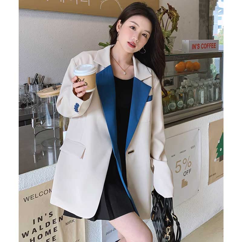 コントラストラペルジャケット