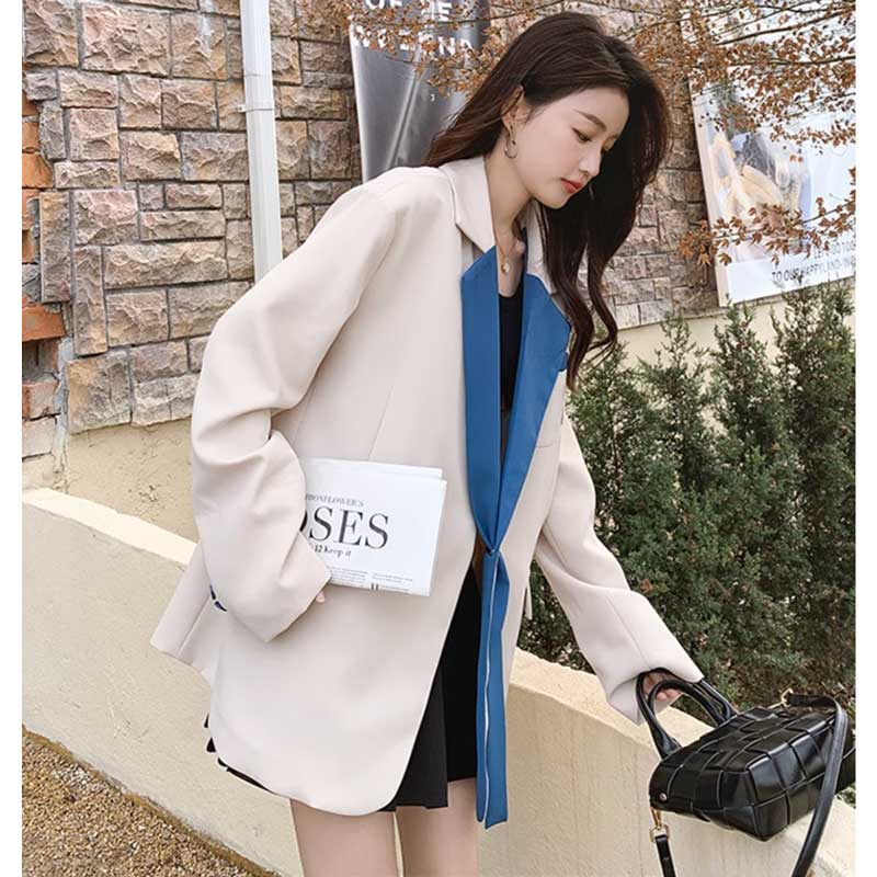 コントラストラペルジャケット