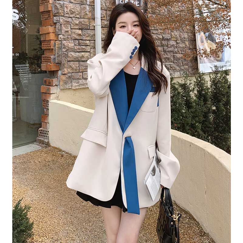 コントラストラペルジャケット