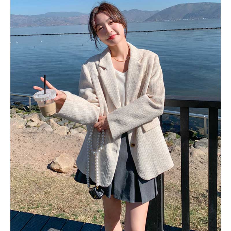 アイボリーツイードジャケット