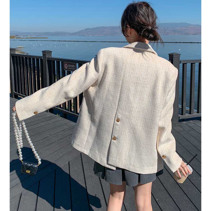 アイボリーツイードジャケット