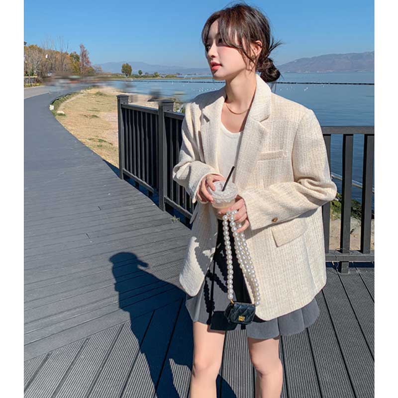 アイボリーツイードジャケット