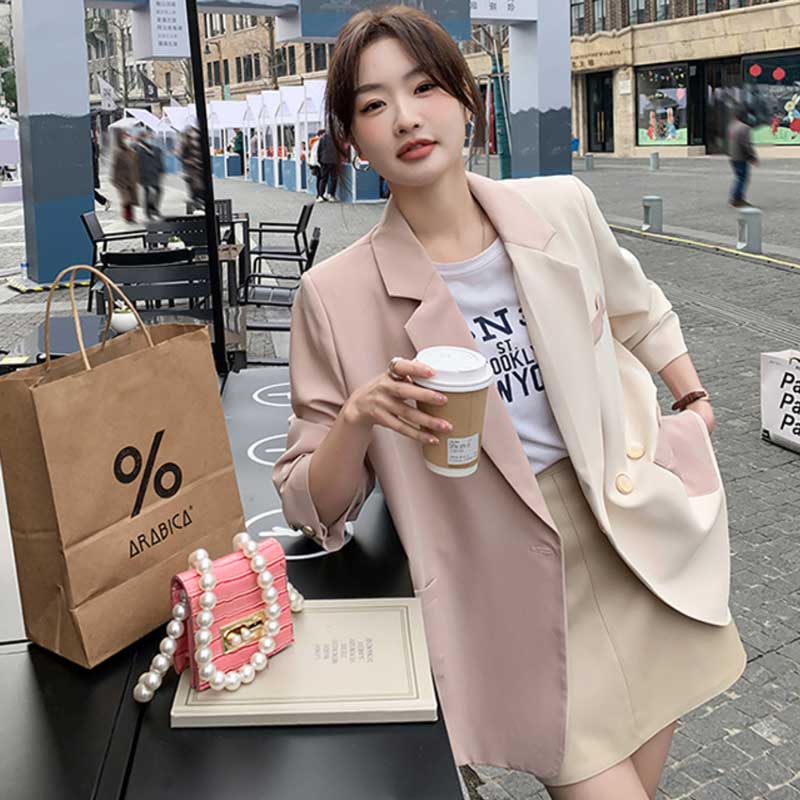 バイカラーテーラードジャケット