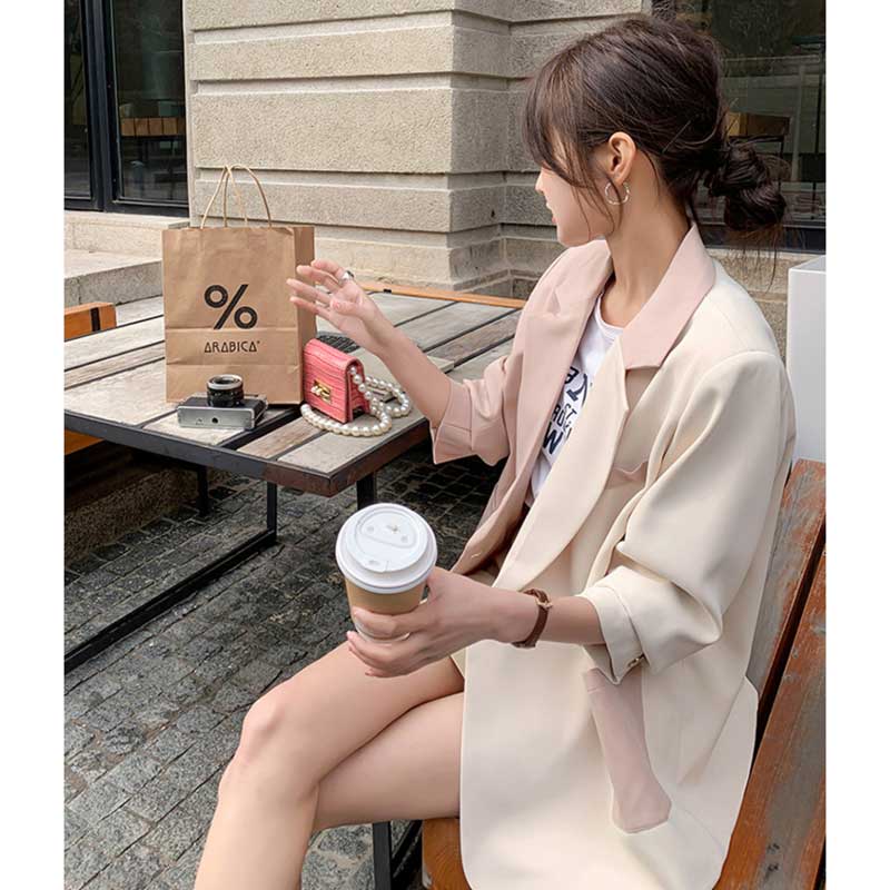 バイカラーテーラードジャケット