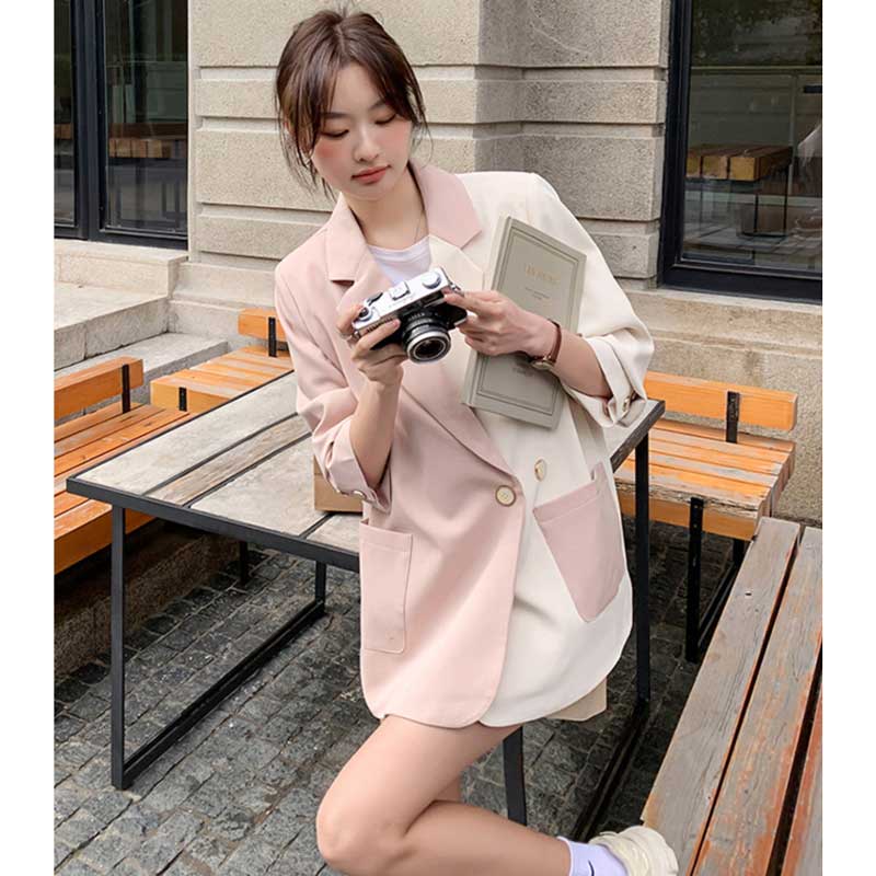 バイカラーテーラードジャケット