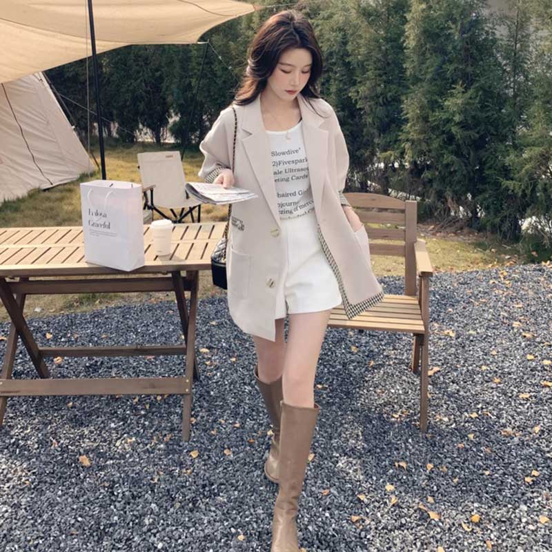 チェックアクセントジャケット