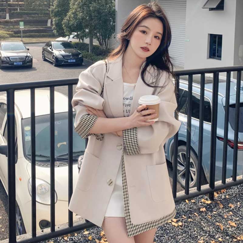 チェックアクセントジャケット