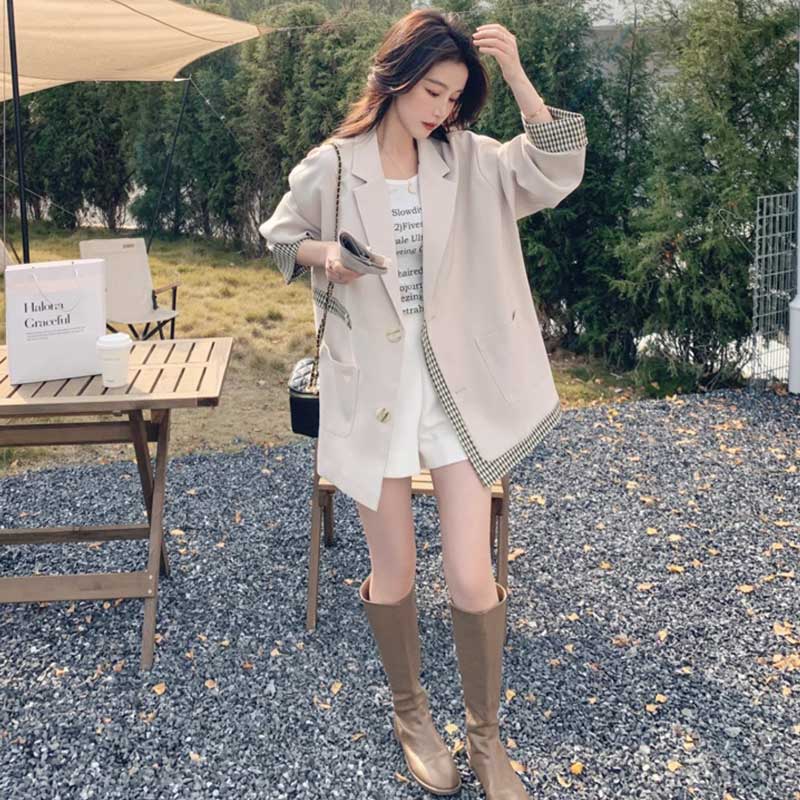 チェックアクセントジャケット