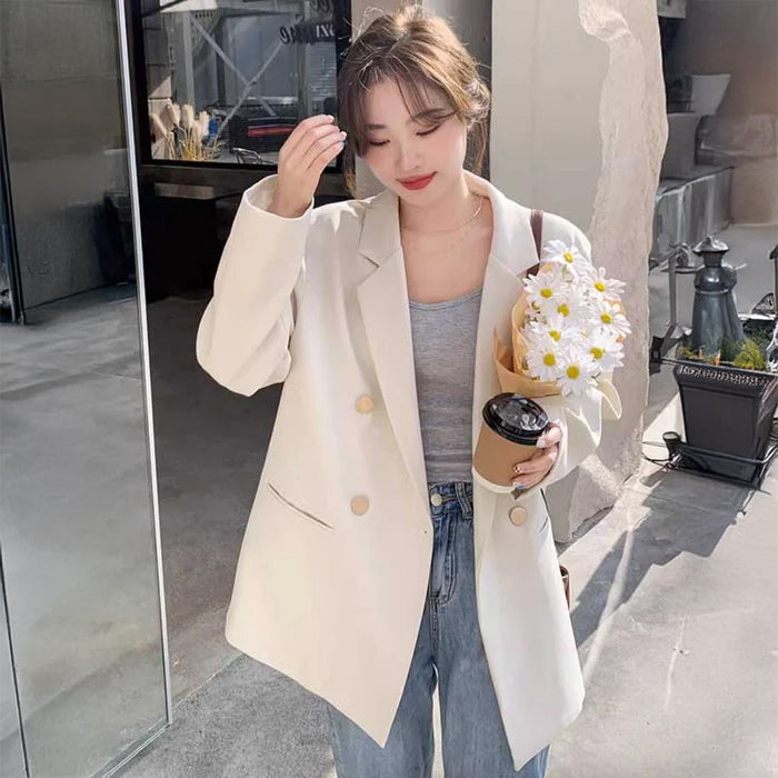 オーバーサイズホワイトテーラードジャケット