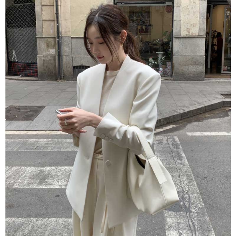 ノーカラージャケット(2colors)