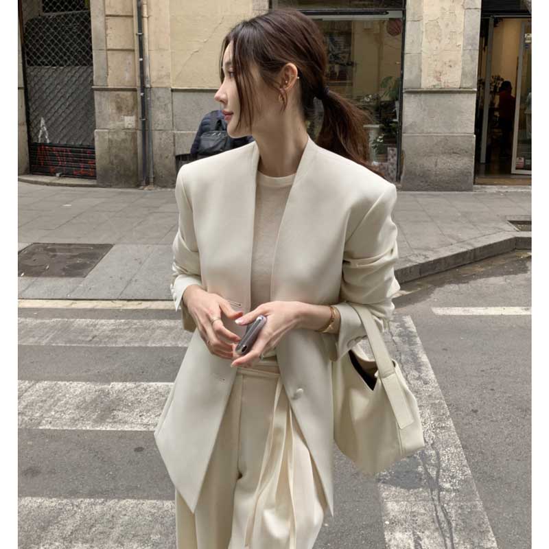 ノーカラージャケット(2colors)