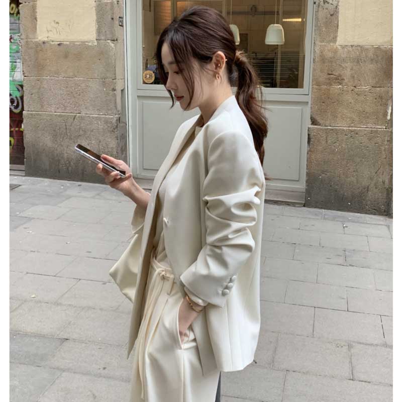 ノーカラージャケット(2colors)