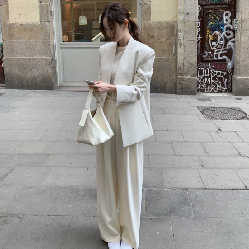 ノーカラージャケット(2colors)