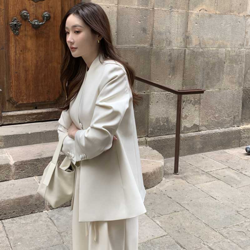 ノーカラージャケット(2colors)