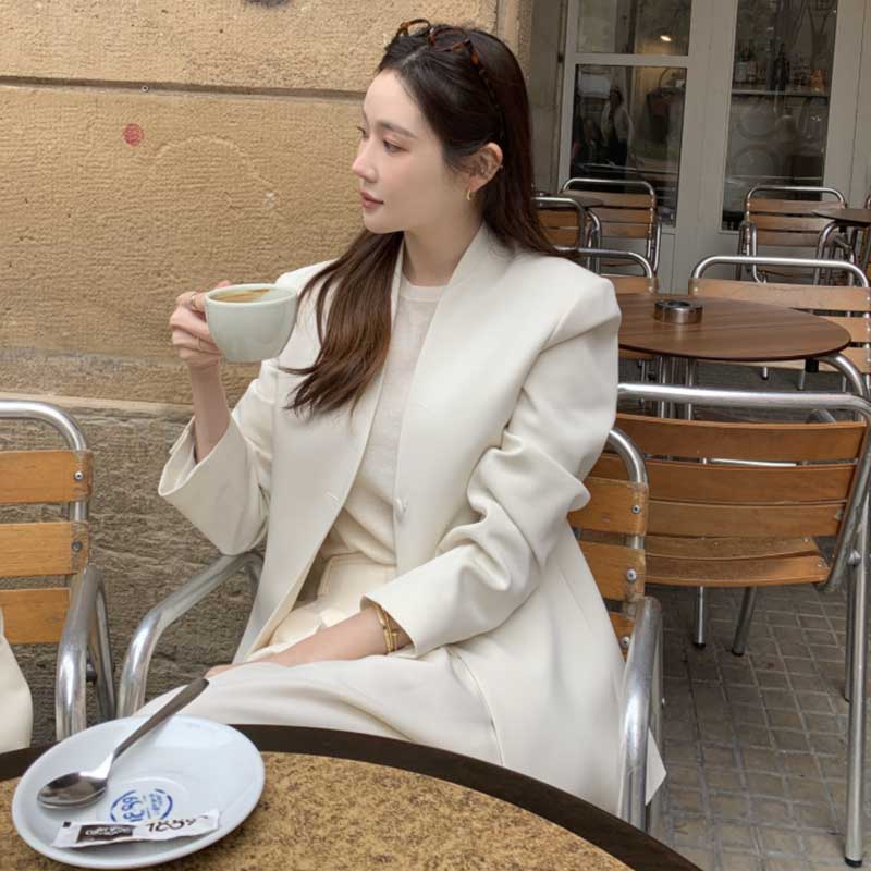 ノーカラージャケット(2colors)