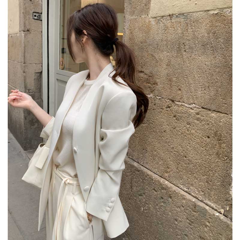 ノーカラージャケット(2colors)