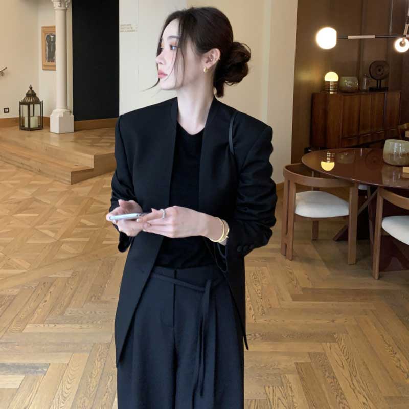 ノーカラージャケット(2colors)