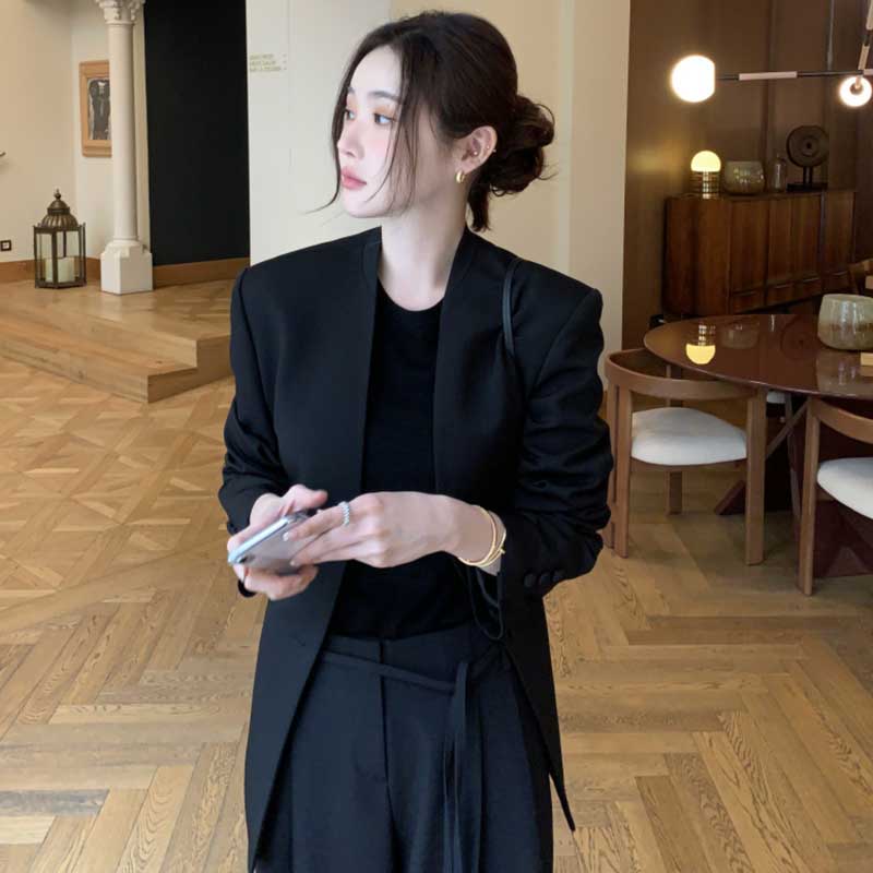 ノーカラージャケット(2colors)