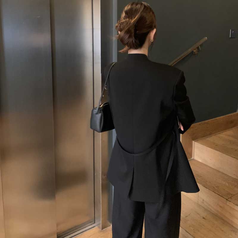 ノーカラージャケット(2colors)